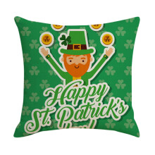 Linnen kussensloop voor een kussen van 45 x 45 cm, St. Patrick's Day