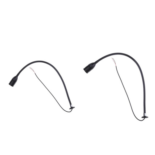 3-W-LED-Leseleuchte mit Schwanenhals, Schwarz, 2er-Pack