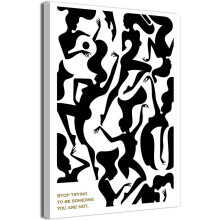 Abstract Black & White Woman Canvas Art Set 16x24in
