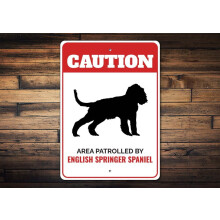 Varselskilt i metall for engelsk springer spaniel