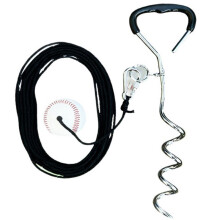 No-Pick- Baseball and Softball Batting Trainer with Rope, Rebound, and Resistance Strap Portable Design for All Ages