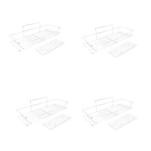 4er-Pack Wandregal aus Edelstahl fürs Badezimmer