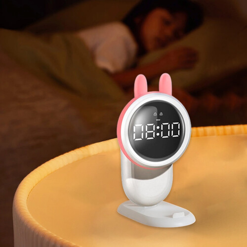 Kinder LED-wekker met sensor en nachtlampje