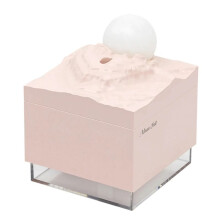 Aroma Diffuser Cool Mist Luftfuktare LED Moon Lamp Eterisk Oil Aroma Diffuser och Night Light Rosa