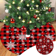 Weihnachtsbaumdecke mit Weihnachtsmannmotiv, Polyester, 92 cm