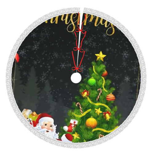 Christmas Tree Skirt 36 Inch Rustic Holiday Decor