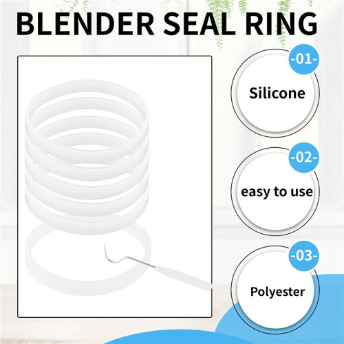 6Pack Gaskets Replacement Seal 3.94inch O-Ring Blender Replacement for  Blender BL480 BL680 BL910 CT680 1
