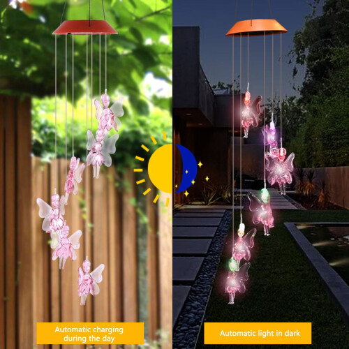 Solar-Windspiel-Beleuchtung RGB-Gartendekoration