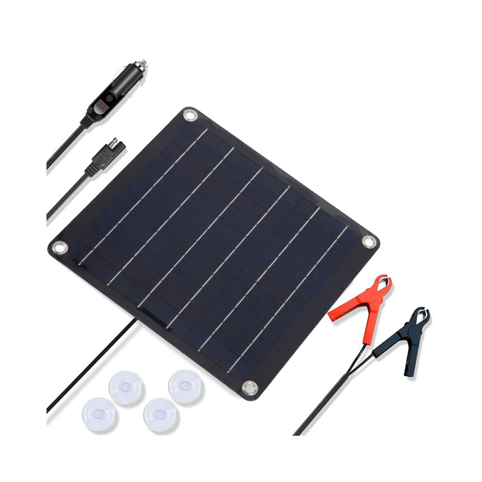 10W Solar Battery Charger Maintainer 12V Waterproof, Solar Trickle Charger For Car Truck Boat Rv Motorcycle 4711352743656