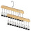 2PCS Closet Organizer with 10 Clips - Space Saving, Multi-Purpose, Durable-Wood Design, Ideal for Small Spaces B 1