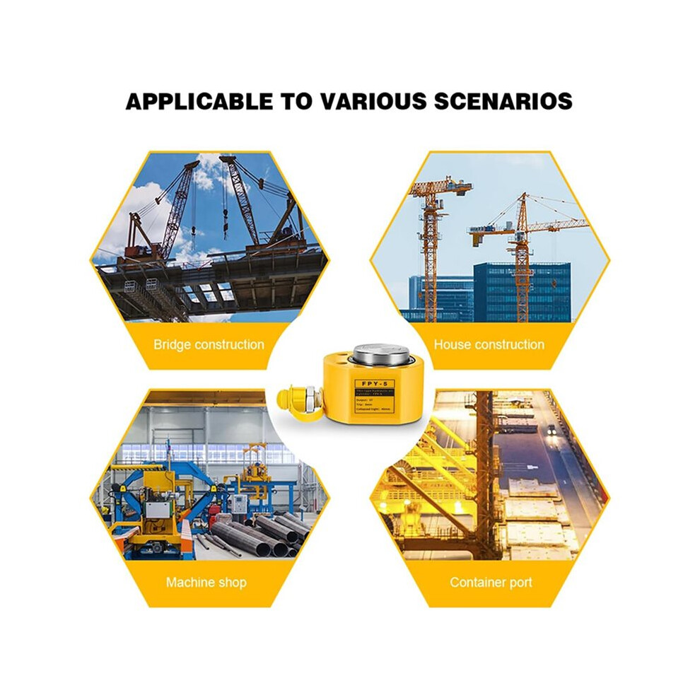 Ultra-Thin Portable Hydraulic Lifting Jack 5T Split Booster Hydrocylinder Manual Vertical Portable Hydraulic Jack 4714038635542