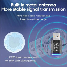 WiFi 6 USB  5.4 Adapter 2-i-1 Dongle Dubbelband 2.4G & 5GHz USB WiFi Nätverk Trådlös WLAN Mottagare Drivrutin Gratis