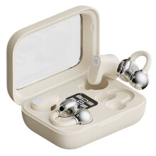 Wireless  in Ear + Ear Clip Earphones Dual BT Earphones Long Range Noise Reduction Sports Music Earphones White