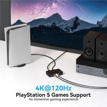 Extractor de Audio 8K 60Hz 4K 120Hz Compatible con  A Convertidor Óptico Coaxial AUX Compatible con HDCP Digital DTS 5.1 EDID