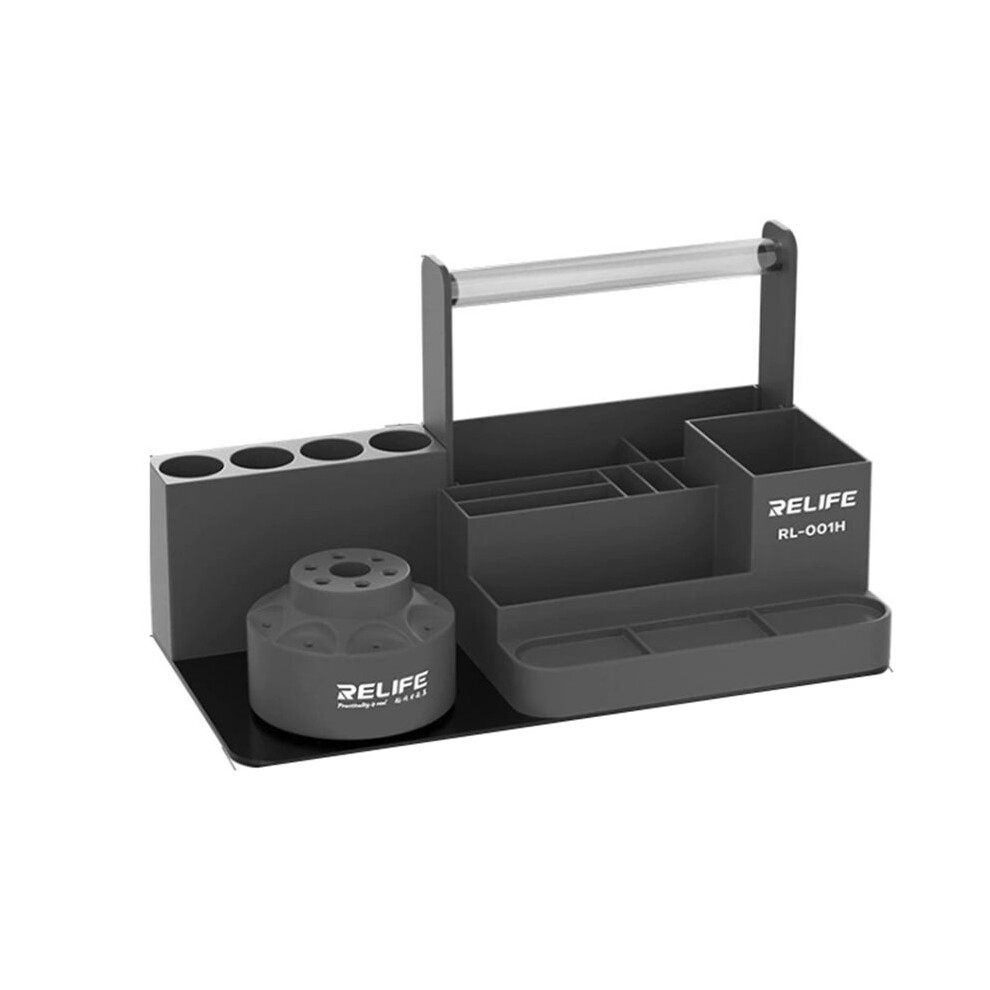 Relife Rl-001H Rotating Intelligent Repair Storage Rack Multifunctional Classified Storage Maintenance Storage Rack Black 4712785420992