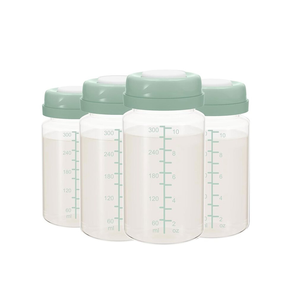 4pcs 10oz Breast Milk Storage Bottle for  22oz Breast Milk Cooler, Collection Bottle Container for Fridge