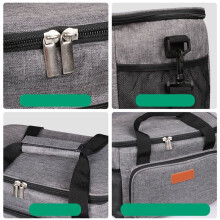 Large Capacity Oxford Cloth Waterproof Insulated Bag for Outdoor Picnics and Ice Packs Grey