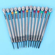 0.6mm-2.0mm 26Pcs New Watchmakers Screwdrivers Set Watch Glasses Flat Blade Assort Slotted Flat Screwdrivers Set