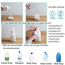 4 Paket Schaum Seifen Spender 15Oz Nachfüllbarer Schaum Flüssige Handseife Leerer Plastik Pumpen Flaschen Behälter - Klar 450 Ml