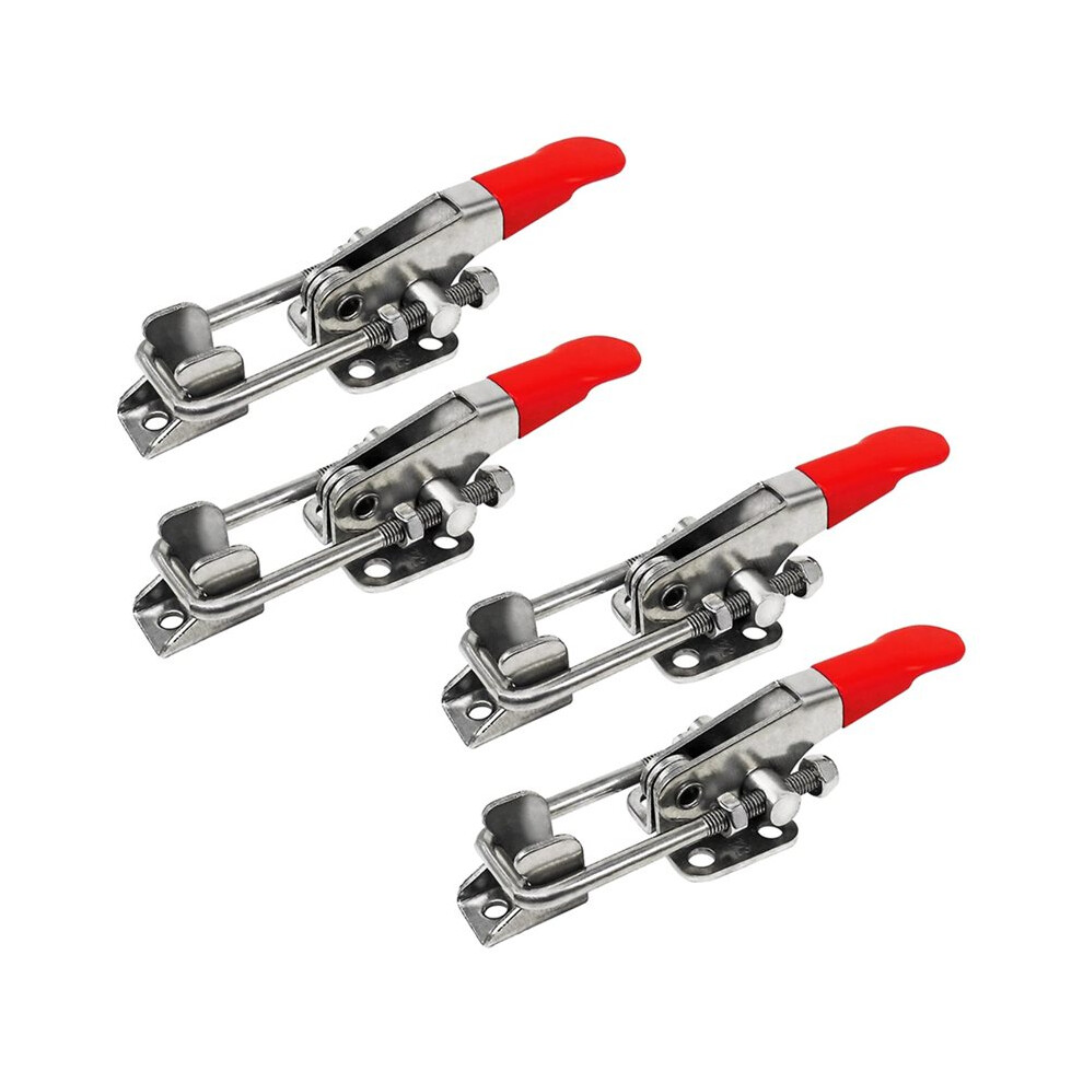 4Pcs 40323 Heavy Duty Toggle Clamp Capacity 400Lbs, 304 Stainless Steel Adjustable U Bolt Holding Quick Release 6031386925926