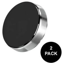 Soporte magnético universal para teléfono móvil Tikawi x2 para coche (Samsung / iPhone / etc.) para salpicadero - Negro / Plata