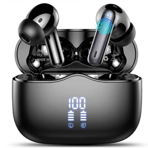 Ασύρματα ακουστικά Bluetooth 5.4, στερεοφωνικά HiFi με μικρόφωνο μείωσης θορύβου, δ