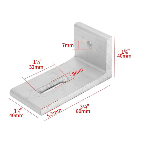 10Pcs Solar Panel L Feet Mounting Brackets Aluminum Solar Panel 2