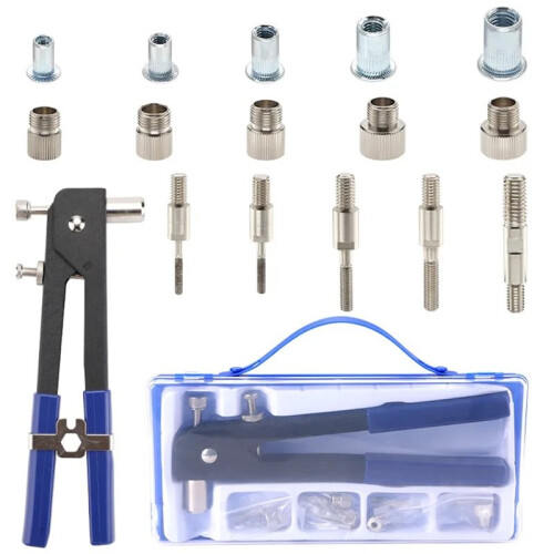 Duty Blind Rivet Nut Kit Set Riveter Tool Hand Riveter Rivet Threaded Insert Tool Riveting Assortment M3 M4 M5 M6 M8