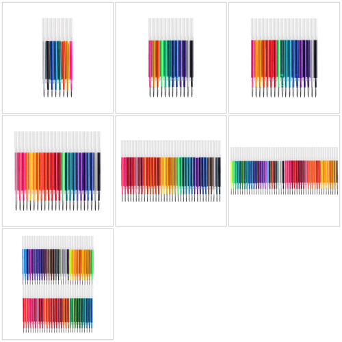 Glittering Gel Inks PenRefills  For Journal Planner-60 colors 1