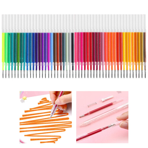 Glittering Gel Inks PenRefills  For Journal Planner-60 colors 2