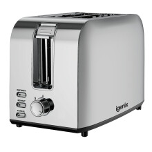 Igenix 2 Slice Toaster, Browning Control, Slide Out Crumb Tray for Easy Cleaning, Defrost and Reheat Function, Stainless Steel