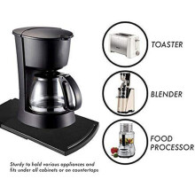 2X Kitchen Sink Sliding Coffee Tray Mat, Under-Cabinet Equipment Coffee Machine Toaster Countertop Storage Slider-Base