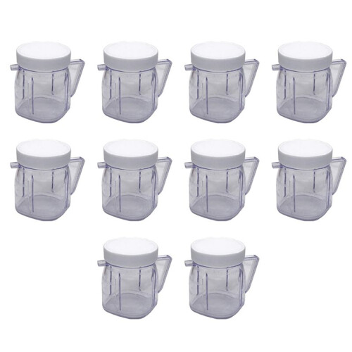 for  Blender Replacement Parts, 4937  Osterizer Blender Jar Accessory, Cup  Plastic Jars with Lids(10 Pack) 1