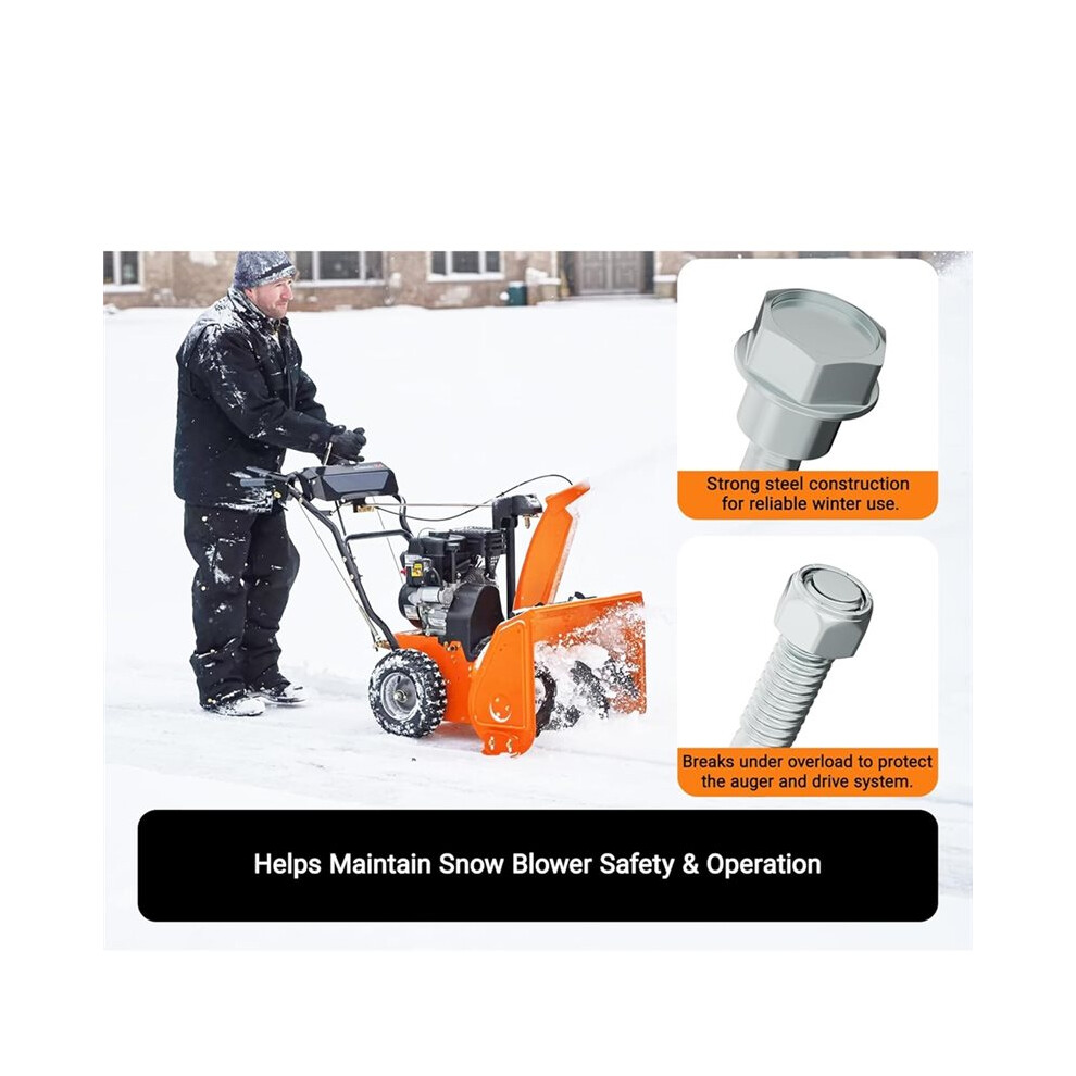 2-Stage Snow Blower Shear Bolts & Nuts Set Replacement, For Snow Throwers - Replaces 580790401, 588077502 6033986796050