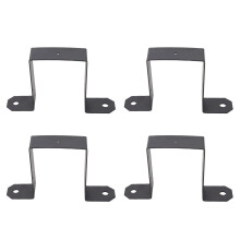 4 Stück 4 x 4 Zoll Strap-Post-Bindungen, graue U-Bügel