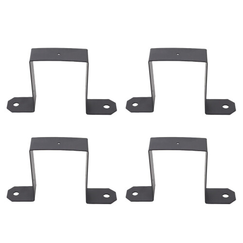 4 Stück 4 x 4 Zoll Strap-Post-Bindungen, graue U-Bügel