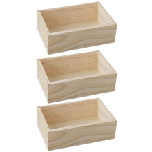 Rétro Carré en Bois Succulent Petit Pot de Fleur Boîte en Bois Maison Jardinage Décoration Fournitures