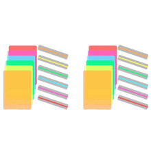 Strisce di Lettura Guidate da 24 Pezzi Set Sovrapposizioni Colorate Strumenti di Dislessia Gel di Correzione Filtro per L'Illuminazione Fogli di