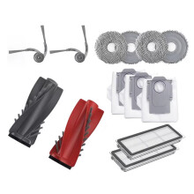 Accessoires pour Aspirateur Robot pour Qrevo Curv: Brosse Latérale Principale, Chiffon de Nettoyage, Filtre HEPA, Sac à Poussière
