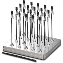 20 Pinzas de Cocodrilo, un Cepillo y una Caja de Hierro. la Pinza de Cocodrilo Flexible Es Magnética. Ideal para Soldar, Pintar Maquetas y Sujetar