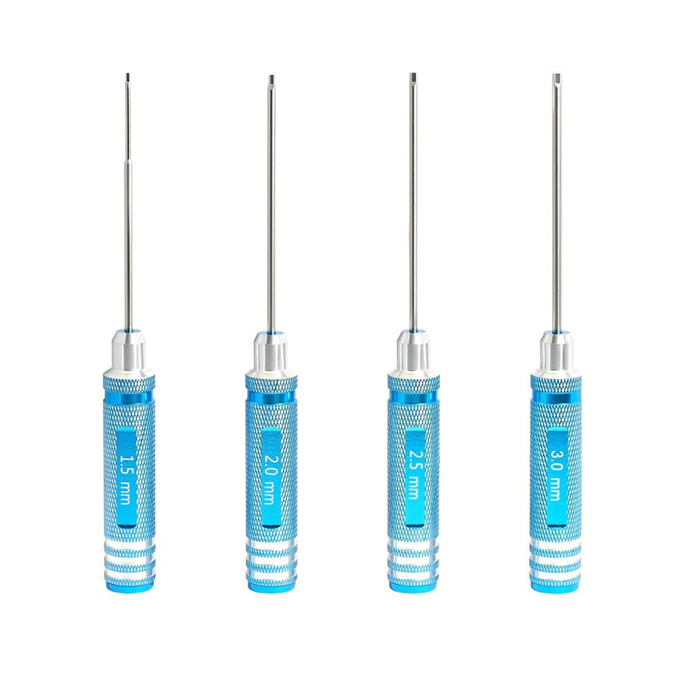 Photos - Screwdriver  Set 1.5mm 2.0mm 2.5mm 3.0mm Hex Key Driver Tool Set 4pcs Anti-Stripping Bit Aluminum Handle for RC Car