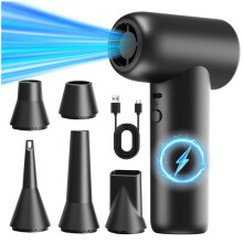 Ventilador Turbo Portátil  de 110.000 RPM com Jato de Ar, Elétrico, para Limpeza de Teclados e Carros