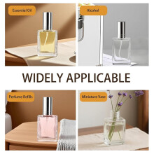 15 Ml Przezroczyste Szklane Butelki na Perfumy, 20 Sztuk w Opakowaniu z Atomizerem O Drobnej Mgiełce, Rozmiar Podróżny, z Akcesoriami