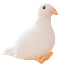 Vogel Pluche Speelgoed Simulatie Duif Schattige Dierenpop Fotografie Rekwisieten Huisdecoratie Cadeau Wit