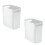 2Pack Plastic Trash Can Wastebasket, Classic Garbage Container Recycle Bin for Bathroom, Bedroom, Kitchen, Home Office 1