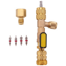 Rimozione e Installazione del Nucleo Valvola con Doppia Porta SAE 1/4 e 5/16 per Sistema HVAC R22 R410A