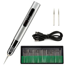 Stylo de Gravure éLectrique, Stylo de Meulage Rechargeable par USB Machines à Polir les Ongles Outil de Gravure Sans Fil, A