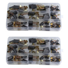 Ensemble de Balais de Charbon pour Moteur Électrique - Kit de Réparation de Remplacement de 80 Pièces avec 10 Tailles, Adapté à la Réparation de
