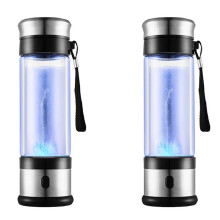 2X Generatore di Idrogeno Filtro Tazza D'Acqua Ionizzatore Creatore Acqua Ricca di Idrogeno Bottiglia D'Acqua Portatile con Super Antiossidanti