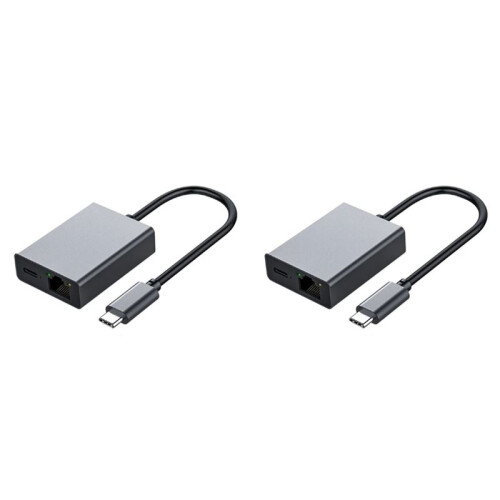 2X for  TV 4K USB Dock Adapter USB C Ethernet USB C to Ethernet Adapter Plug and  Support PD Charging